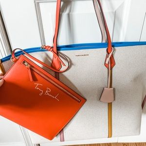 LIKE NEW~Tory Burch Oversized Perry Canvas Tote